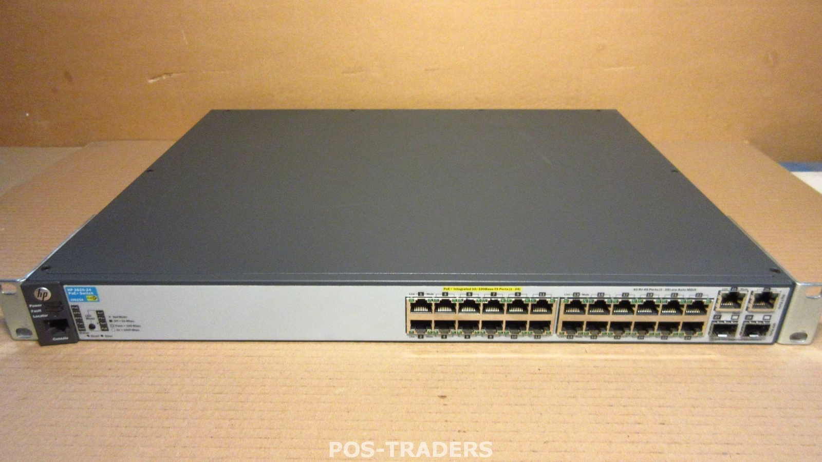 HP J9625A 2620-24-POE+ GIGABIT SWITCH LAYER 2 - 24X 10/100/1000 2X GIG SFP PORTS