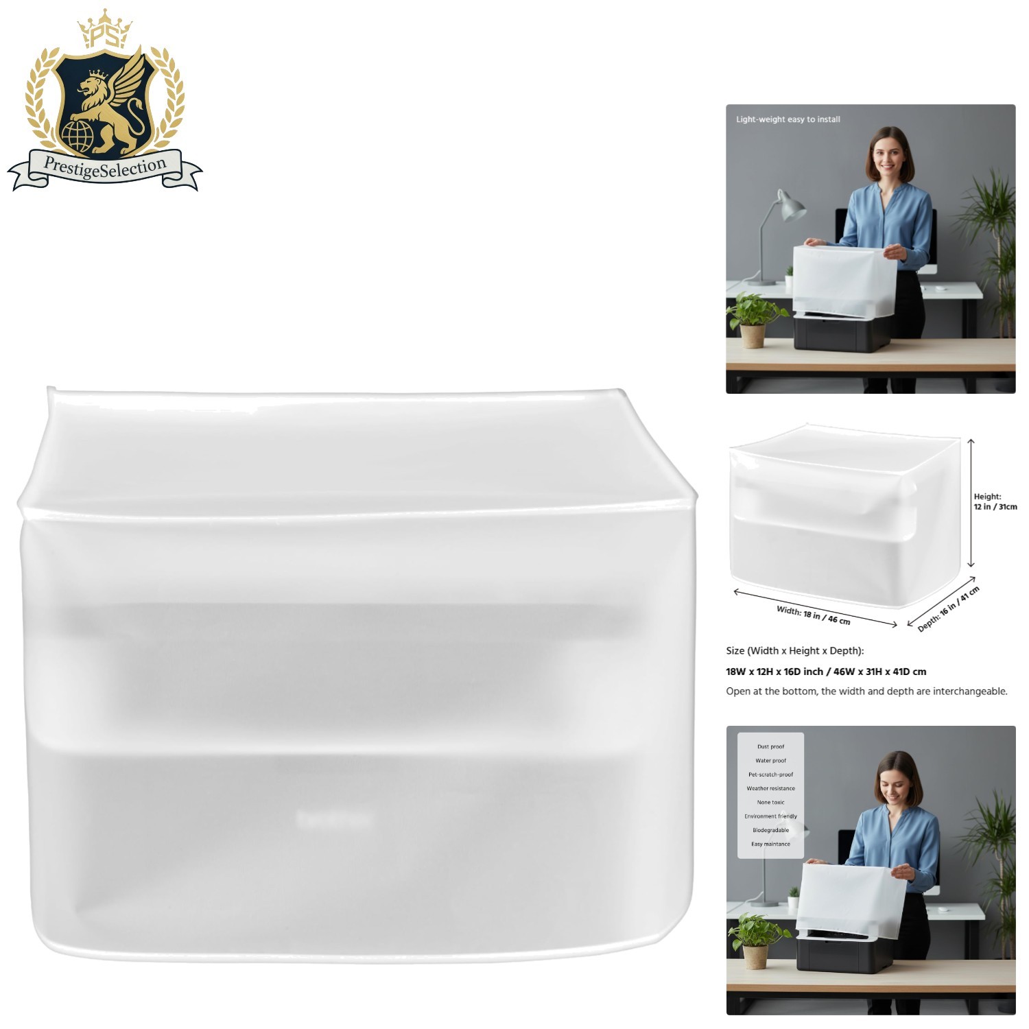 See-Through Waterproof Protective Case for Printers | Stylish & Durable Design