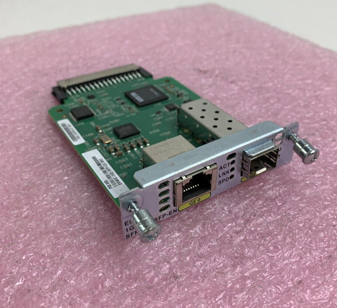 Cisco EHWIC-1GE-SFP-CU 800-34350-01 High Speed Wan Interface Card - Tested