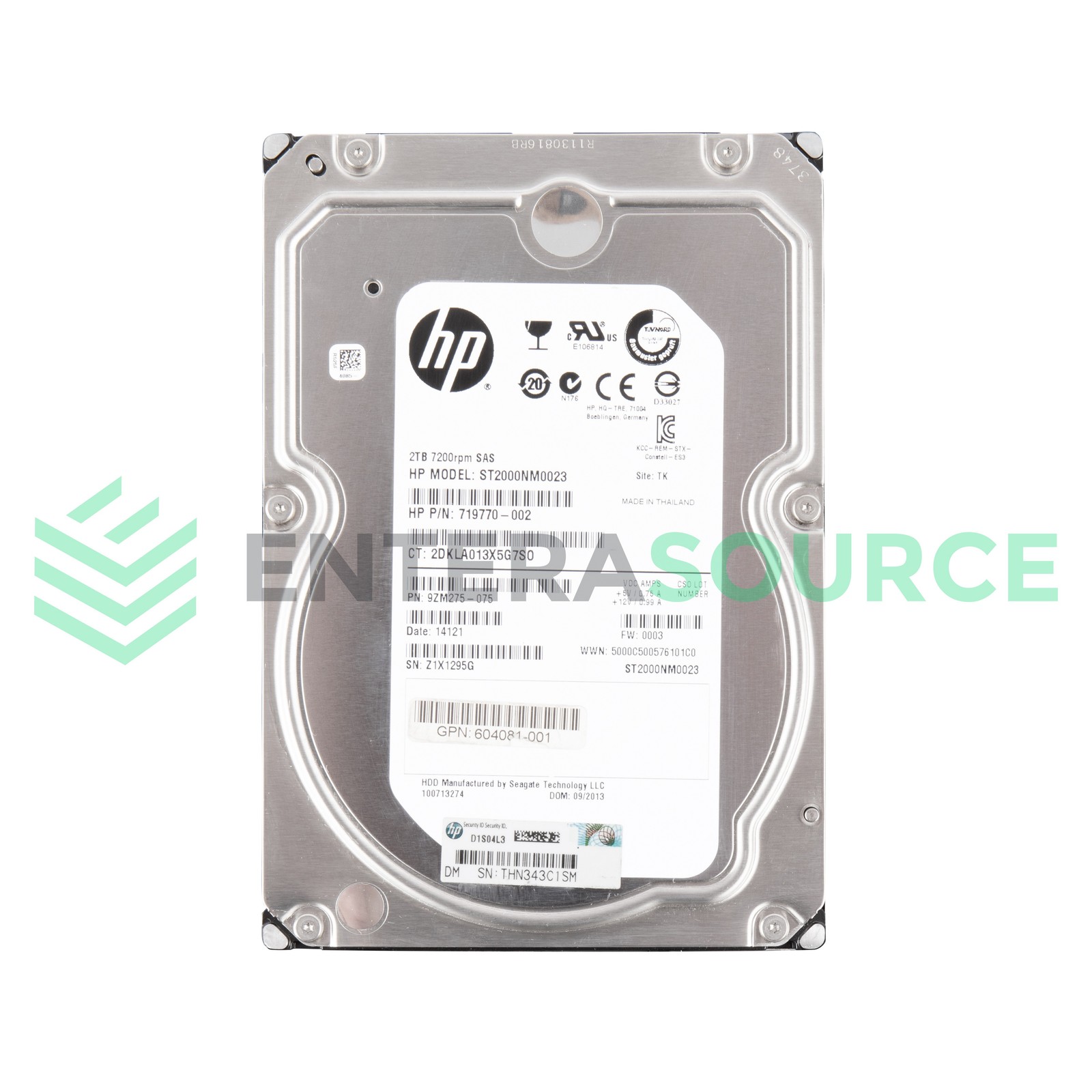 HP 719770-002 2TB 6Gbps SAS 7.2K LFF Hard Drive
