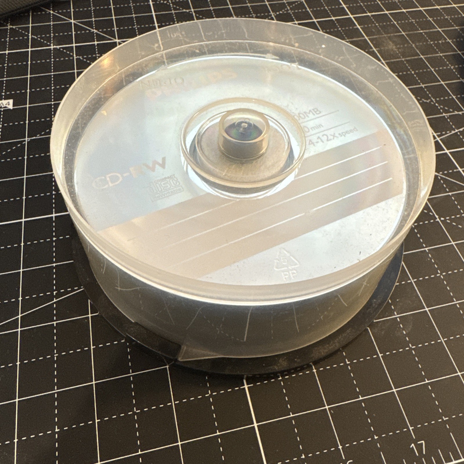 24-PK Philips Logo 12X CD-RW CDRW ReWritable Blank Disc 700MB Spindle Cake Box
