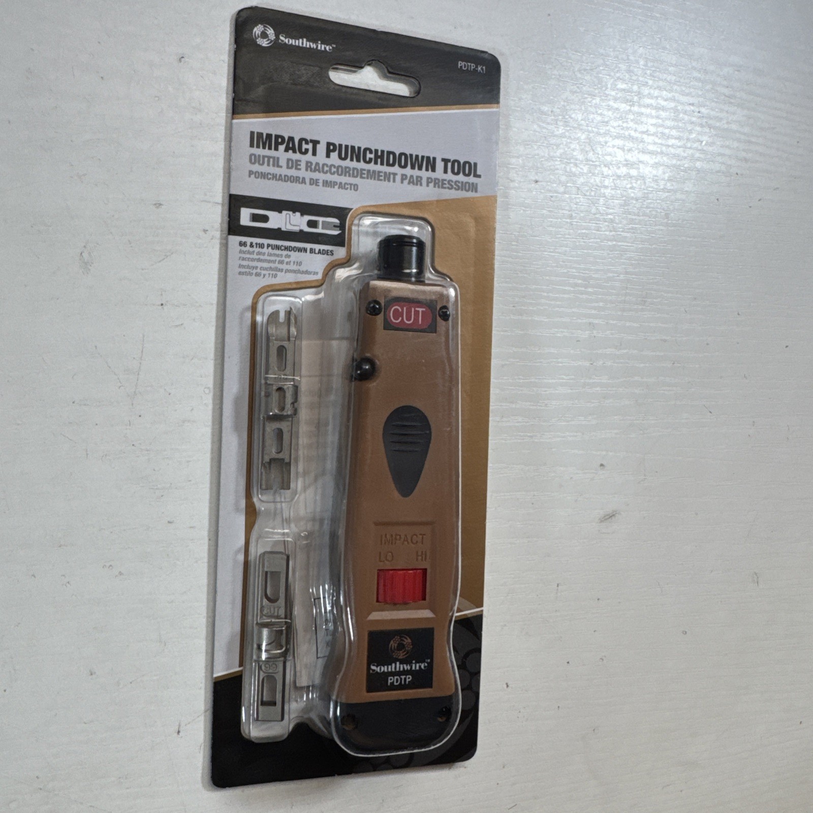 Southwire Impact Punchdown Tool PDTP-K1 Includes 110 & 66 Blades New Sealed