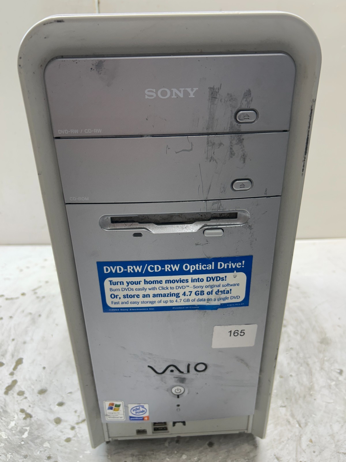 Sony Vaio PCV-2210 Intel Pentium 4 2667MHz 511MB NO HDD
