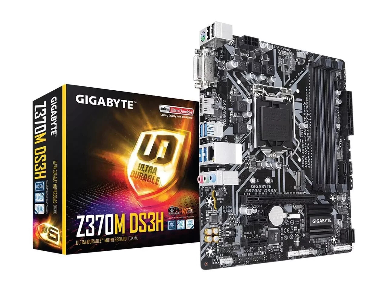 GIGABYTE Z370M DS3H LGA 1151 Intel Z370 HDMI Micro ATX Intel Motherboard