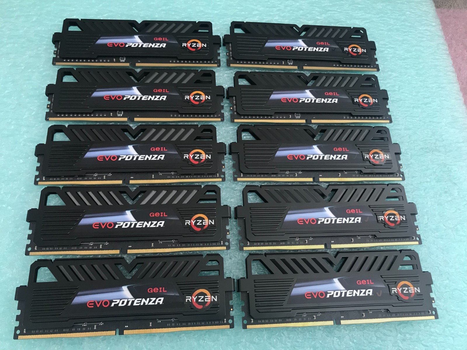 (Lot of 10) 8GB Geil Evo Potenza Ryzen DDR4 2133MHz Desktop Memory RAM - C1735