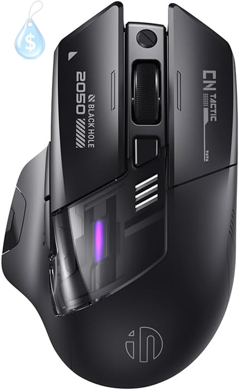 A9 V2 Explorer Wireless Gaming Mouse, 12800 DPI Silent Mouse