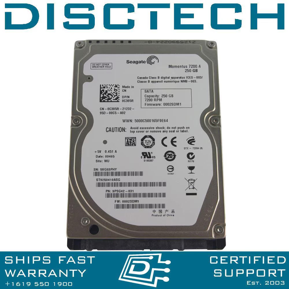 Seagate Momentus 7200.4 ST9250410ASG 250GB 7.2K SATA Hard Drives