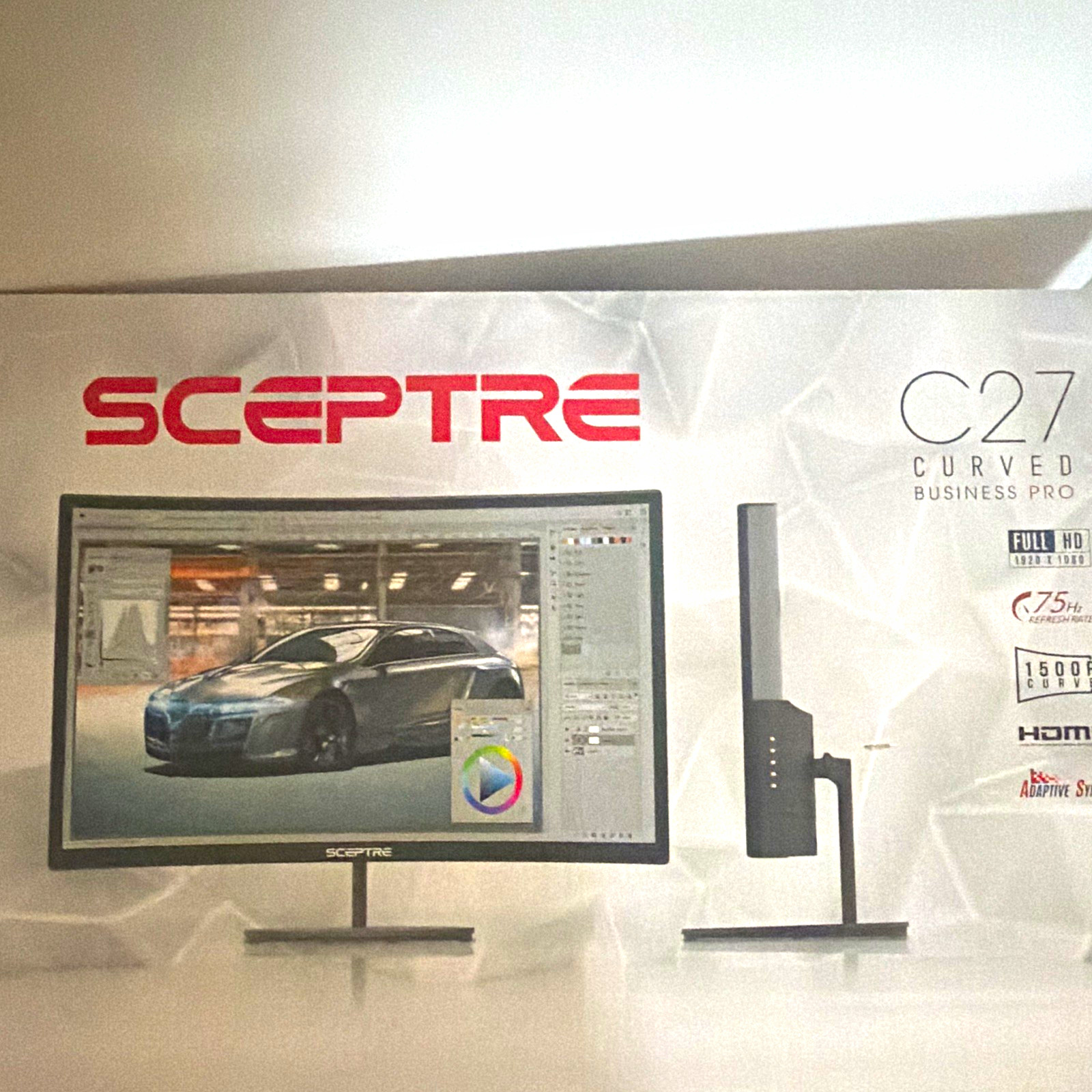 Sceptre Business Pro 27in Curved LED Monitor FHD 75Hz Adaptive-Sync HDMI