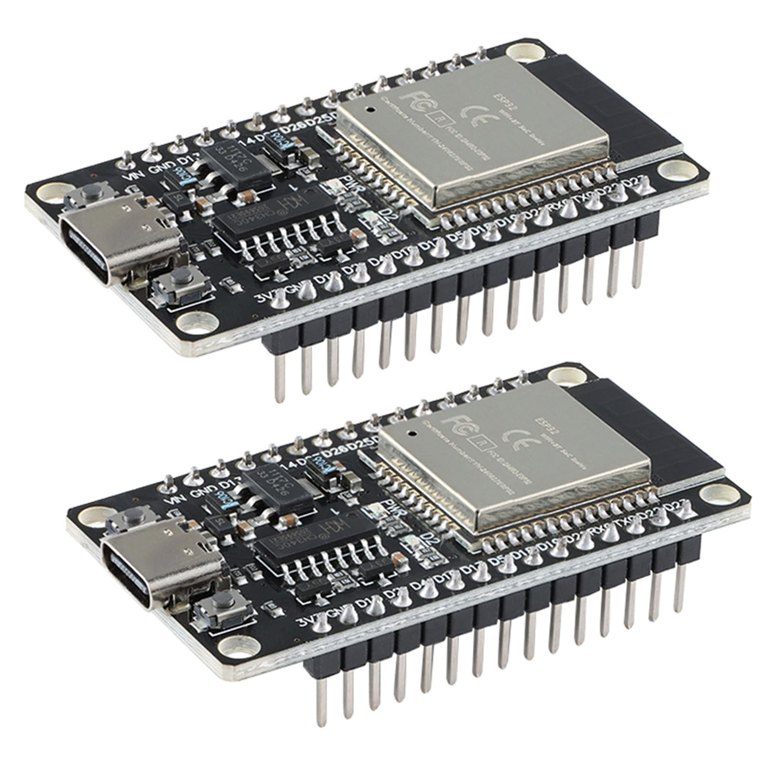 2Pcs ESP32 Development Board CH340 Wireless WiFi Bluetooth Dual Core IoT for ...
