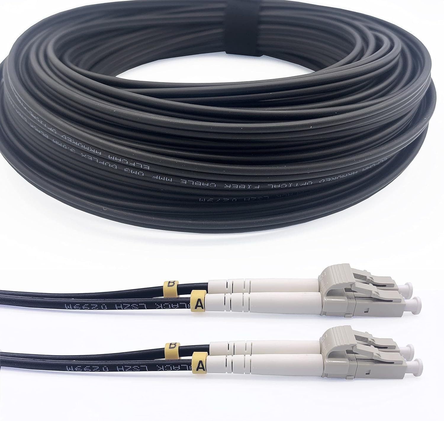 Elfcam® 25m Outdoor Indoor Shielded Armored Fiber Optic Cable LC UPC to LC UPC O