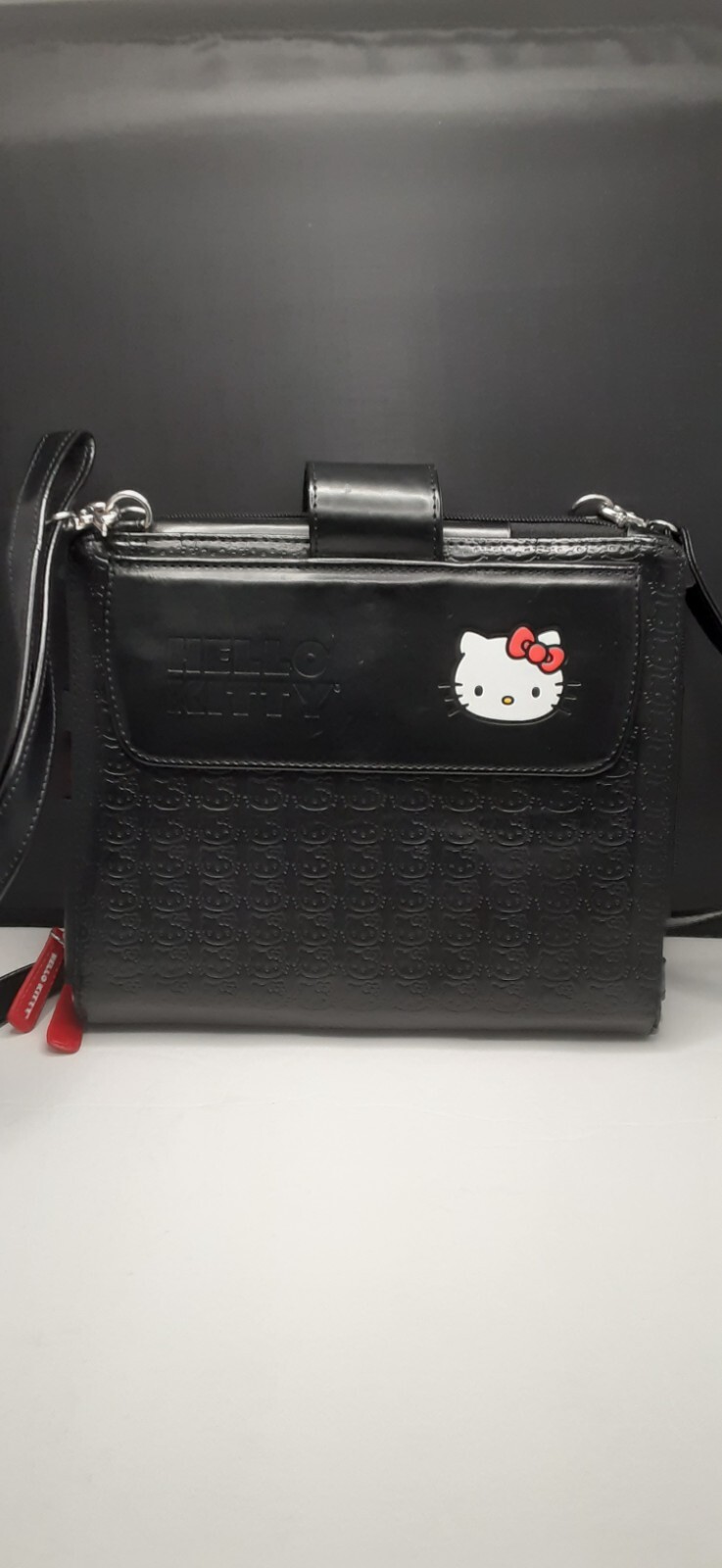 Hello Kitty Black Messenger Bag with 9.7inch screen compatibility for Apple iPad