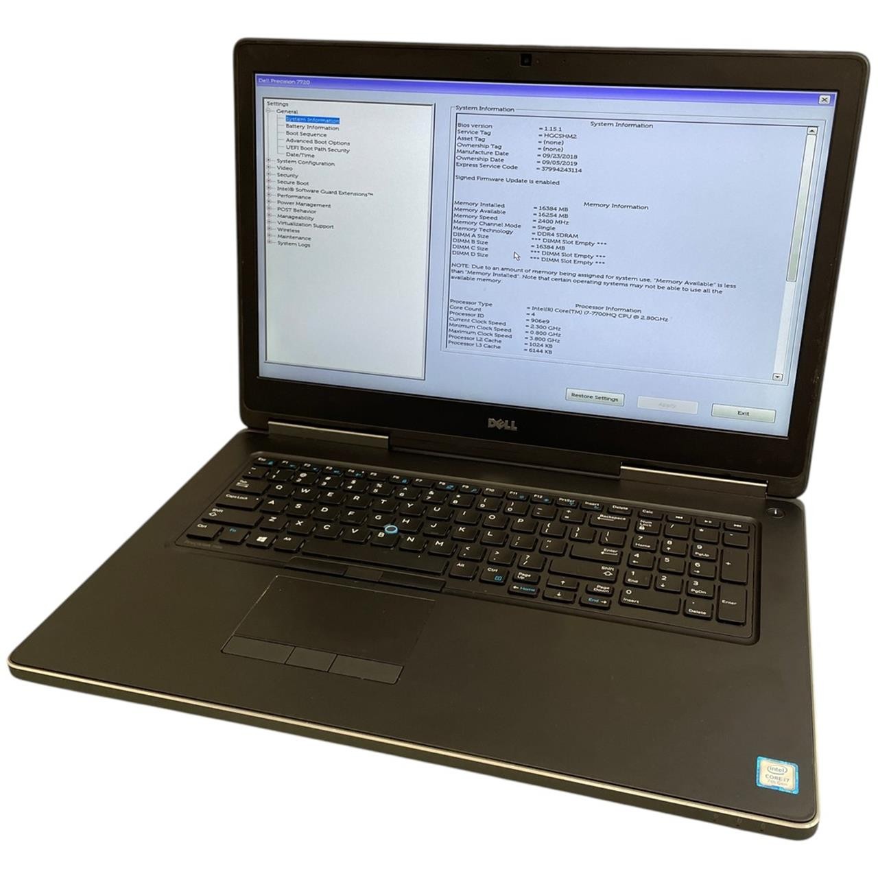 Dell Precision 7720, Core i7-7700HQ 16 GB RAM No SSD/OS | BTB (READ)