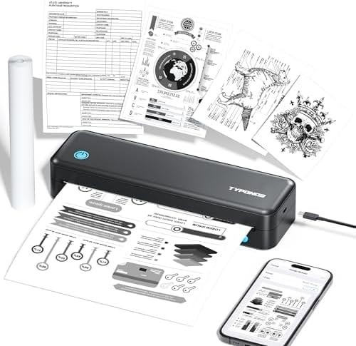 Portable Thermal Printers, D820 Wireless Bluetooth Printers Support 2" to...
