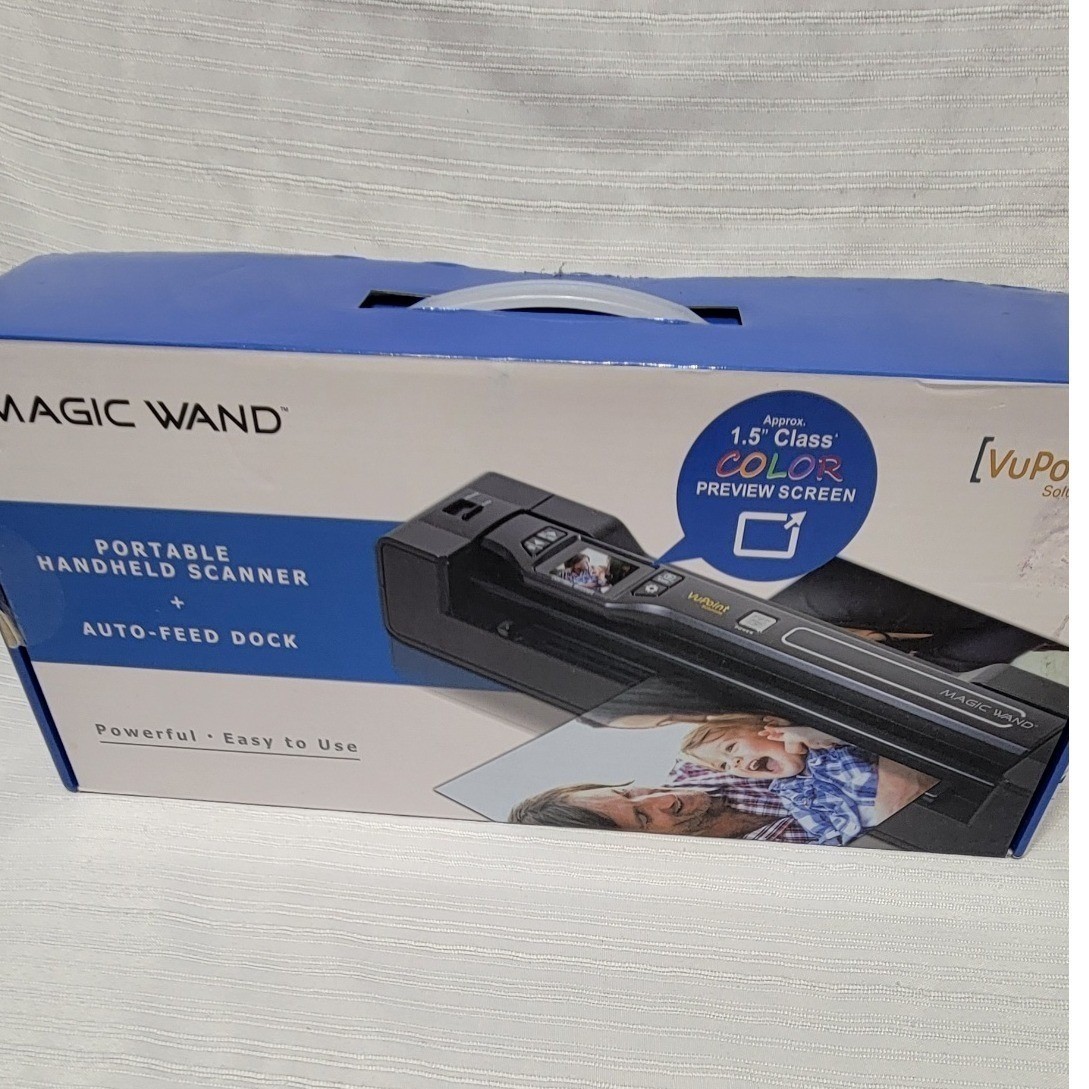. VuPoint Magic Wand BRAND NEW Handheld Scanner Auto-Feed Dock