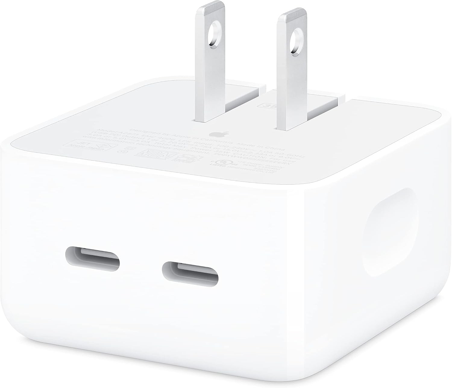 APPLE 35W DUAL USB-C PORT COMPACT POWER ADAPTER - WHITE