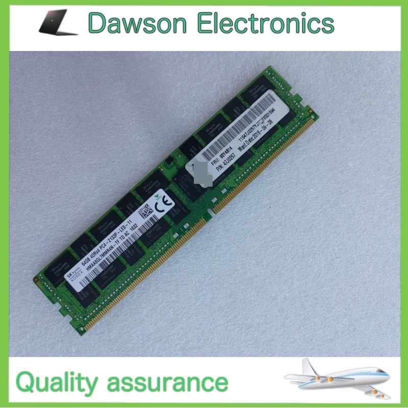 SK Hynix 64GB DDR4 2133 4DRx4 PC4-17000 HMAA8GL7MMR4N-TF 288p Server LRDIMM RAM