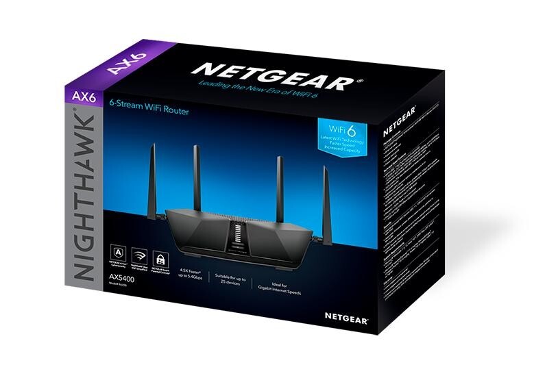 NETGEAR RAX50 Dual-Band AX5400 Wi-Fi 6 Router - RAX50-100NAS