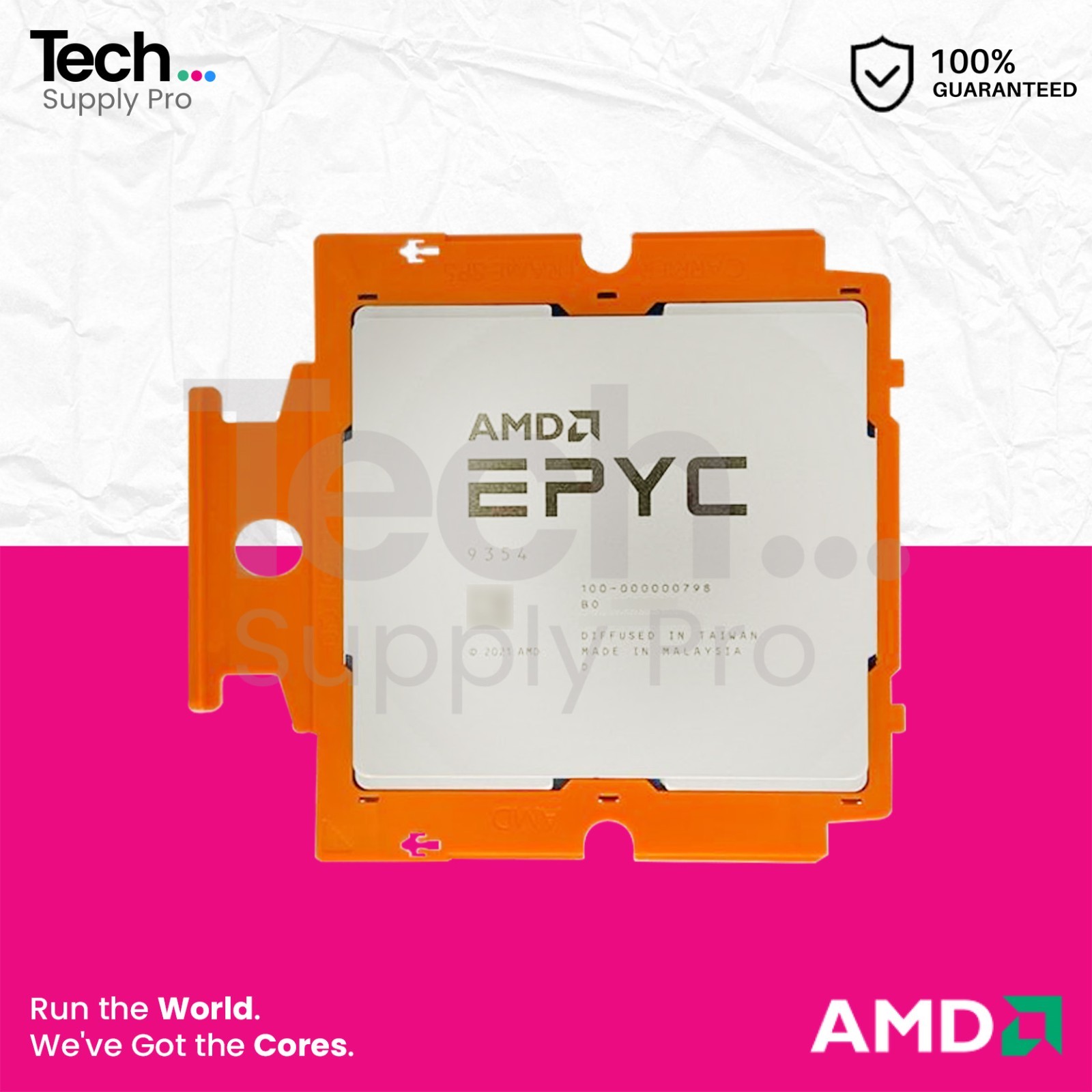 100-000000798 AMD EPYC 9354 32-Core 3.25GHz 256MB 280W SP5 Unlocked Processor