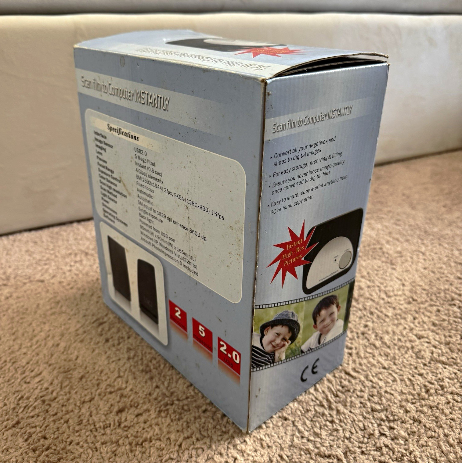 Filmimager Portable 35mm Slide & Negative Scanner USB 2.0 5MP 3600dpi