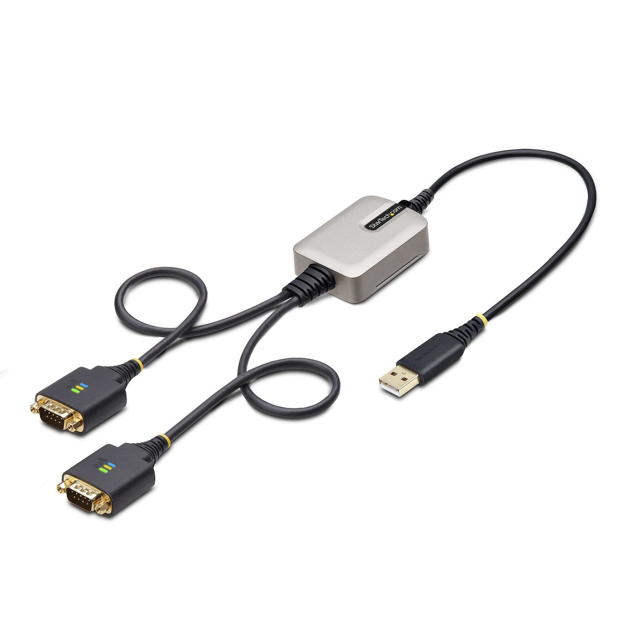 Startech 2FT (60CM) 2-PORT USB TO SERIAL ADAPTER CABLE INTERCHANGEABLE DB9 SC...