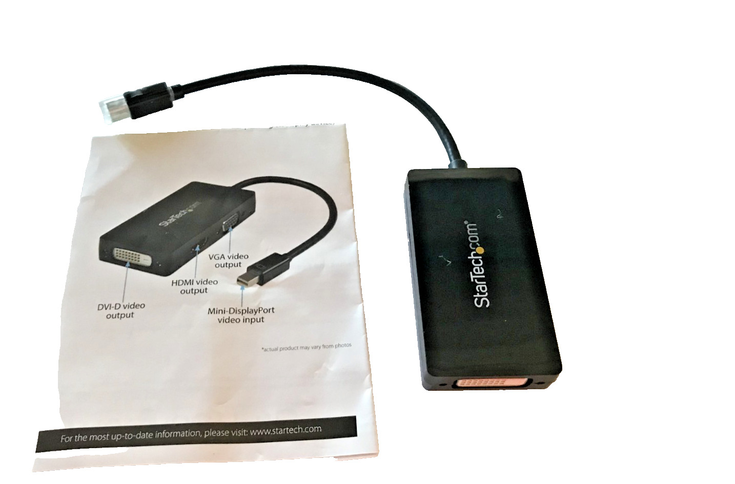 StarTech Mini Display Port to HDMI/VGA/DVI Adapter MDP2VGDVHD NEW
