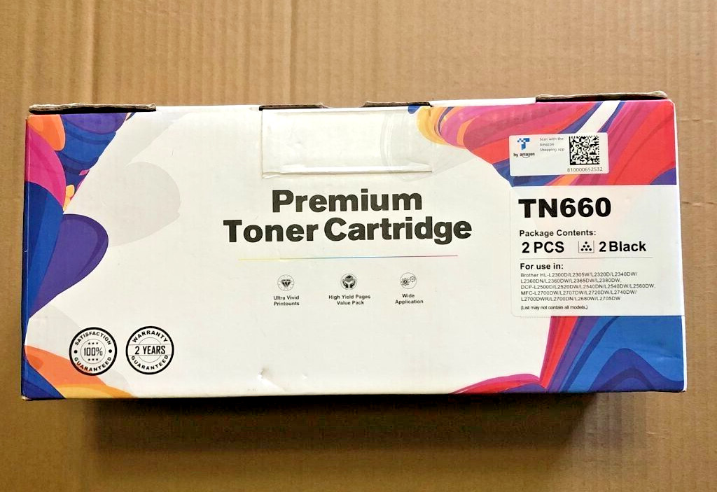 2 PACK TN660 Toner Cartridge  2 PACK TN660 TN-660 TN 660 TN630