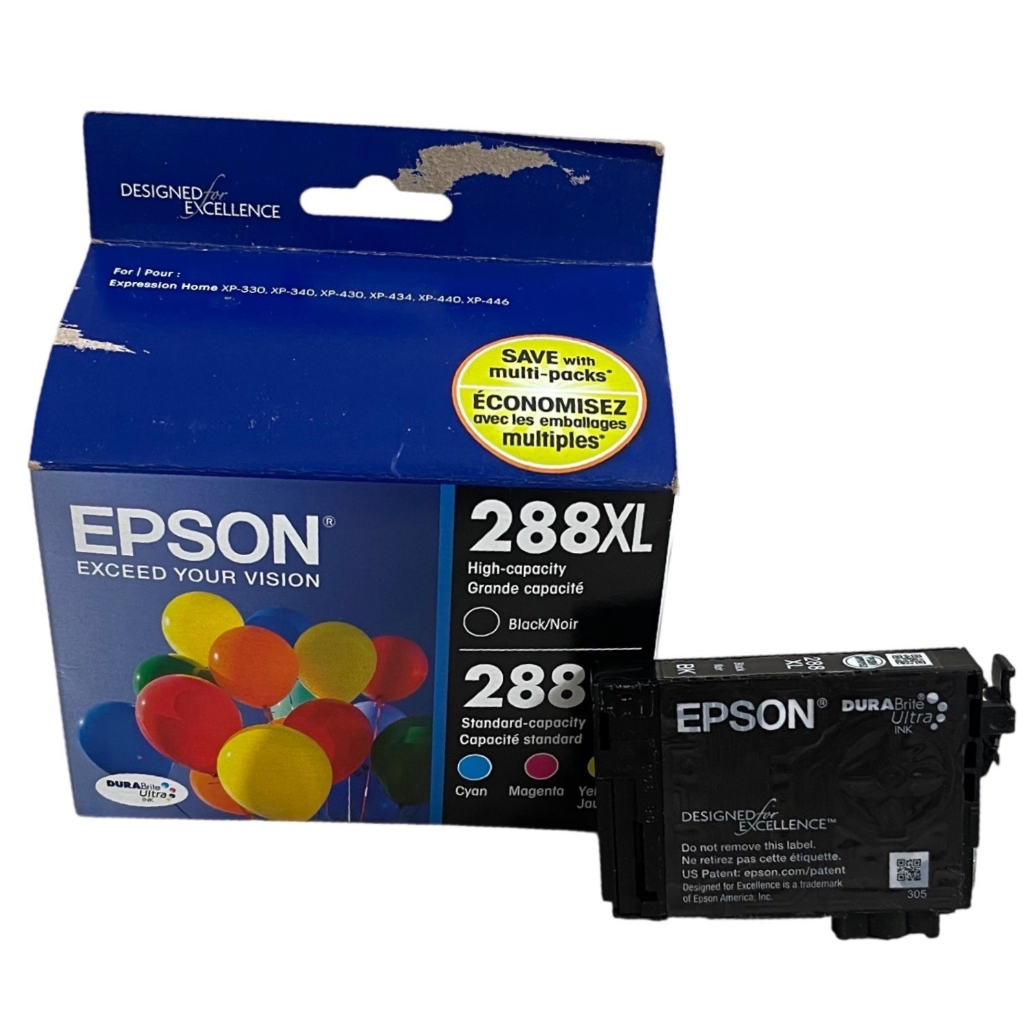 Epson 288XL 288 DURABrite Ultra Ink Cartridges 4-Pack Black 07.2020/ EXPIRED