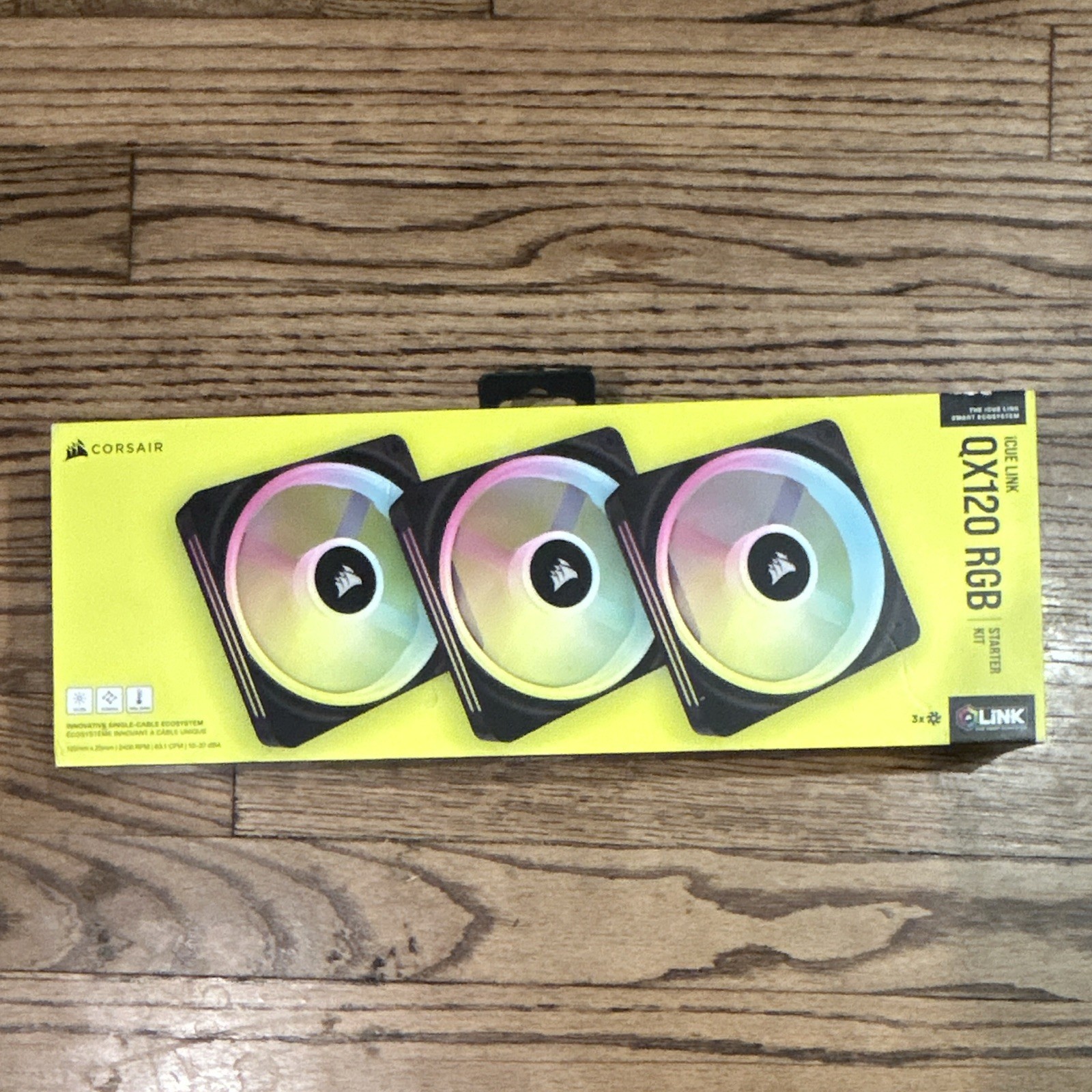 Corsair iCUE LINK QX120 RGB Starter Kit 3x120mm Fans Black 2400RPM