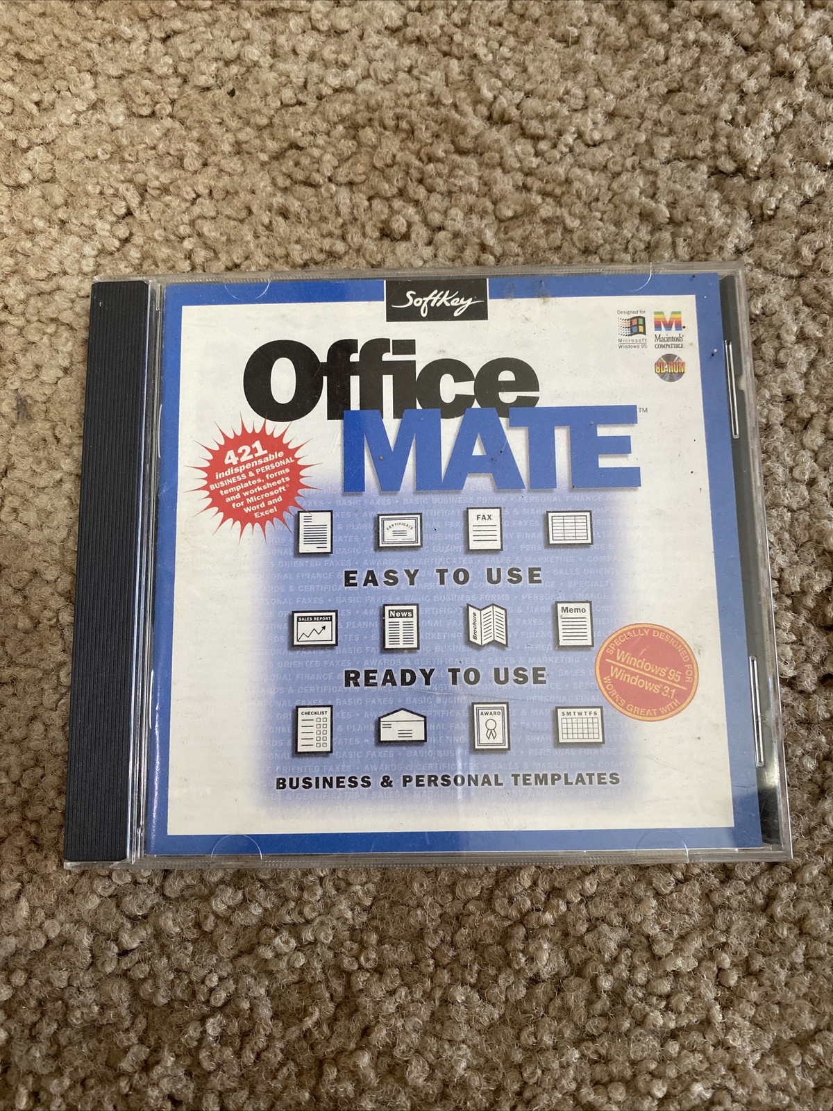 softkey office mate for windows 95 windows 3.1 And Macintosh cd rom