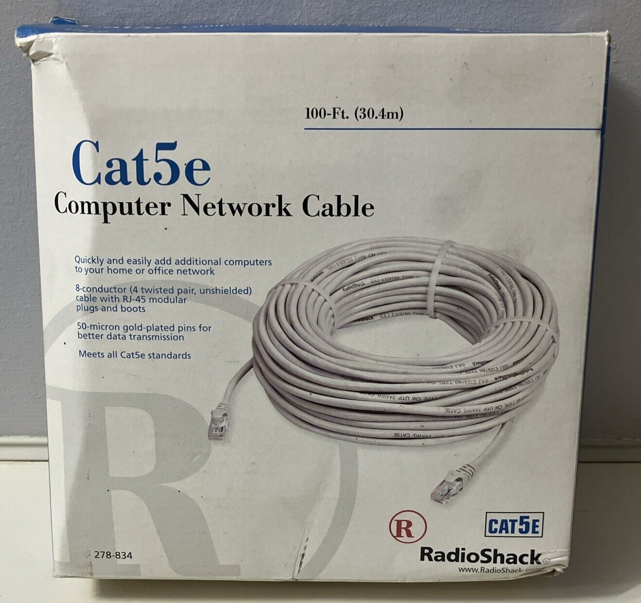Cat 5e Ethernet Cable High Speed Patch Internet Cable, Lan Rj45 60, 24g, 100ft