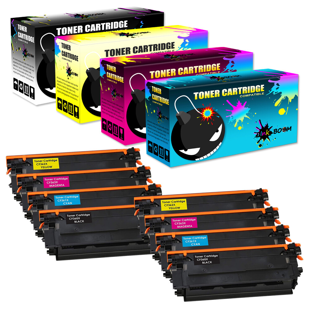 8 Toner replace for HP CF360X 508X Color LaserJet Enterprise M553n M577f