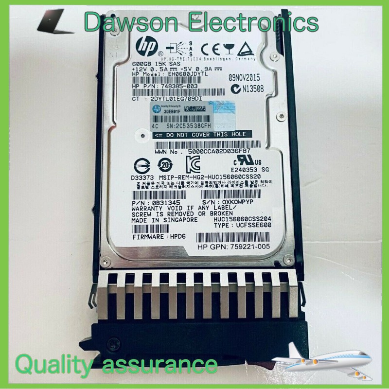 NEW HPE J9F49A 787649-001 MSA 1.8TB 2.5" SAS 10K 12G SFF BC HDD Hard Drive US