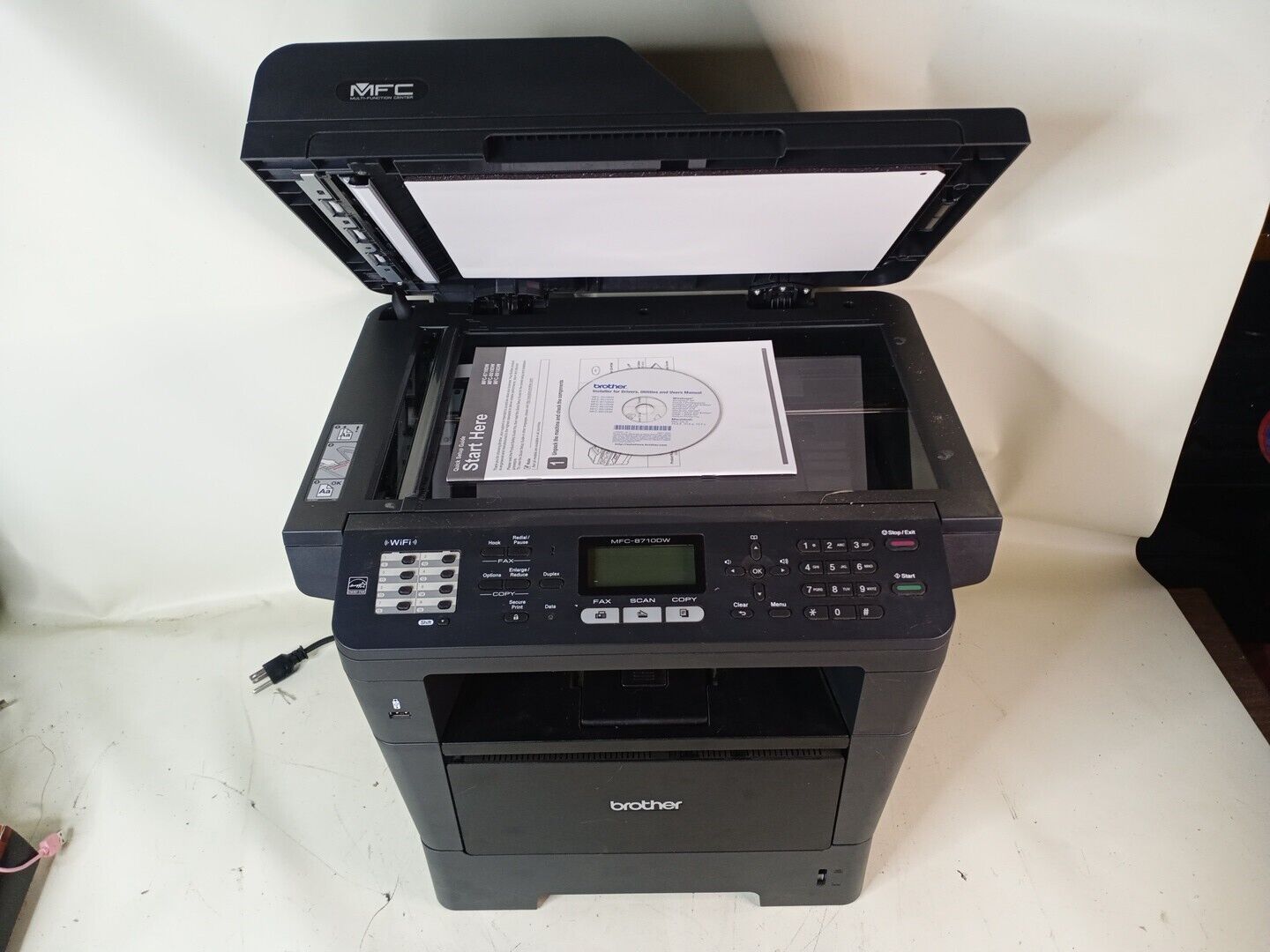Brother MFC 8710DW All In One Laser Printer 54334PC w/ Power Cord, Manual, Disc