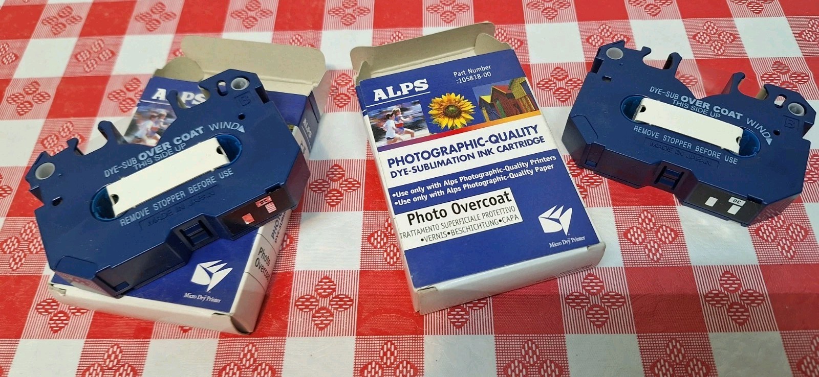 🖨️ 2 ALPS MD 5000 5500 Series Photo Overcoat Ink Cartridges