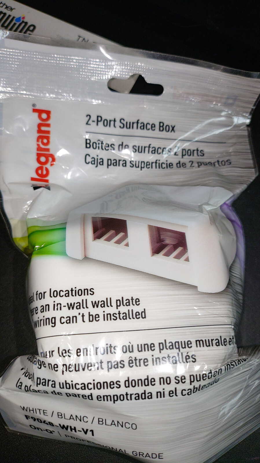 ONE {On-Q by Legrand} 2-Port Surface Box {F9048-WH-V1}