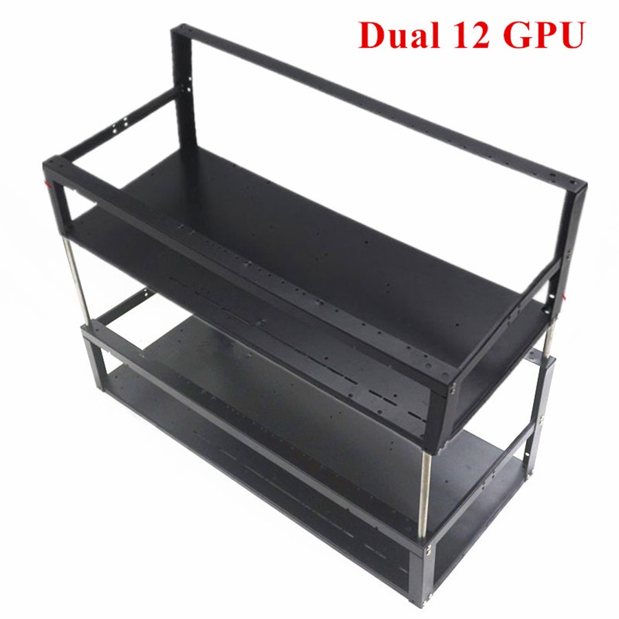 Dual Deck Transfer Mining Rack For 6/8/12 GPU Open-pit Mining Frame Case Bracket