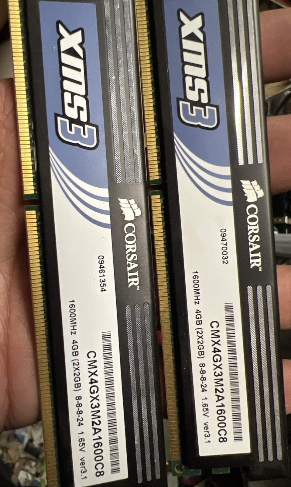Corsair 8GB (2x4GB) 1600MHz DDR3 Memory (CMX8GX3M2A1600C9) Desktop Memory 1.65V