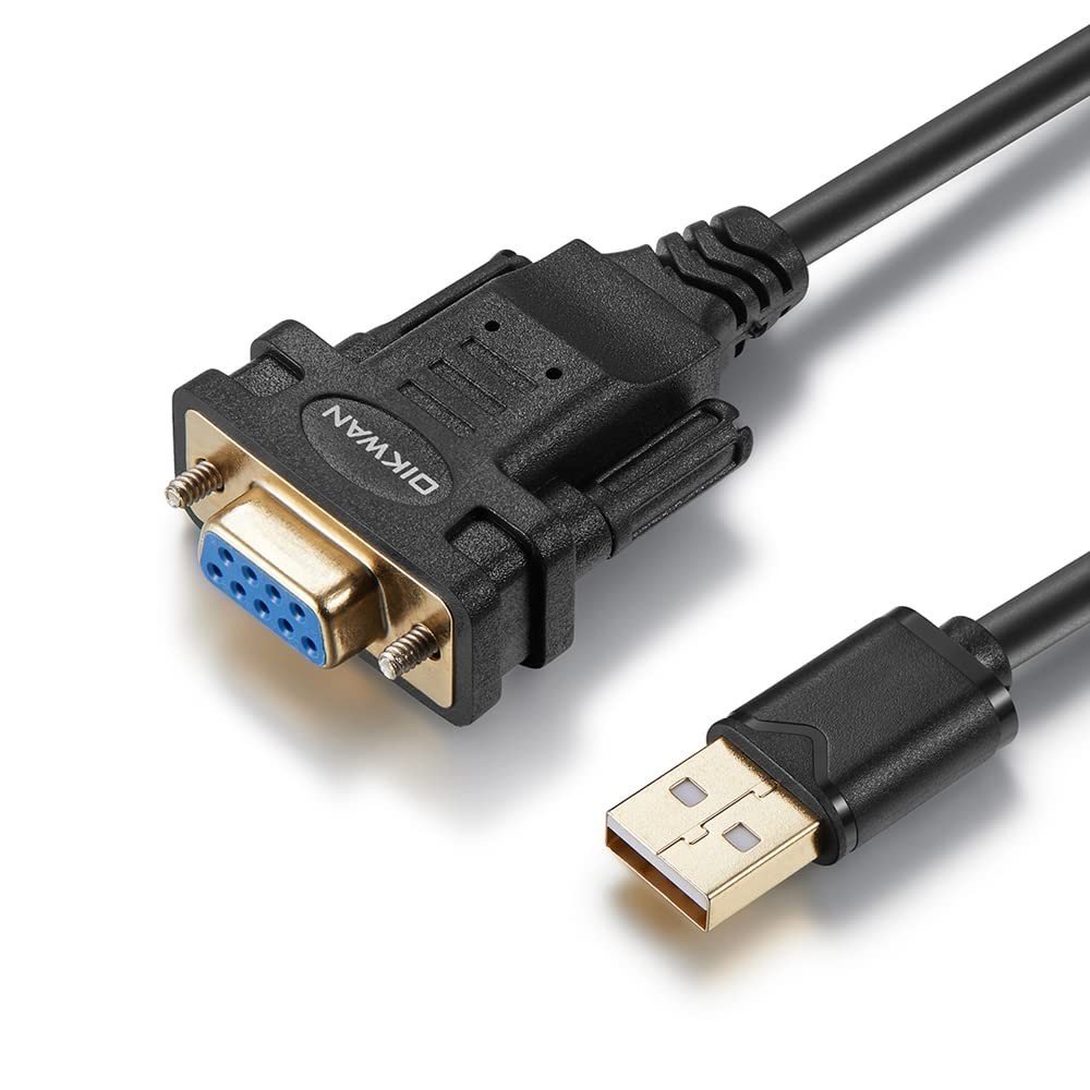 USB to RS232 Serial Adapter FTDI Chip USB 2.0 to DB9 Female Cable 6FT Win Mac
