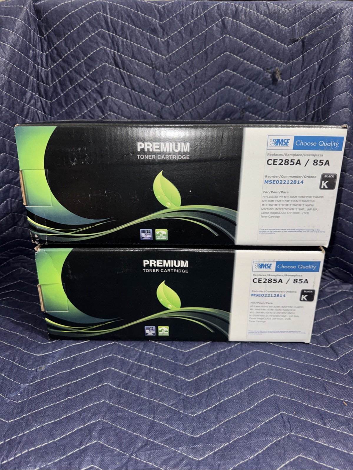 (2) New Premium Toner Cartridges Black CE285A 85A Compatible with HP & Canon