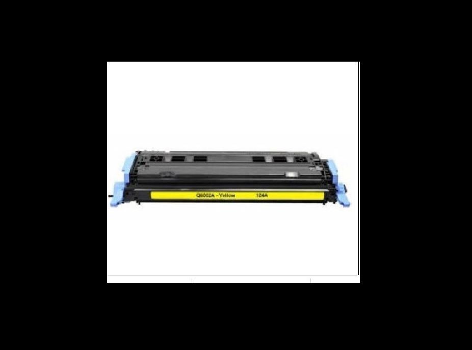 2 x Yellow Toner  For HP LaserJet 1600 2600 2600n 2605 2605dtn Q6002A 124A