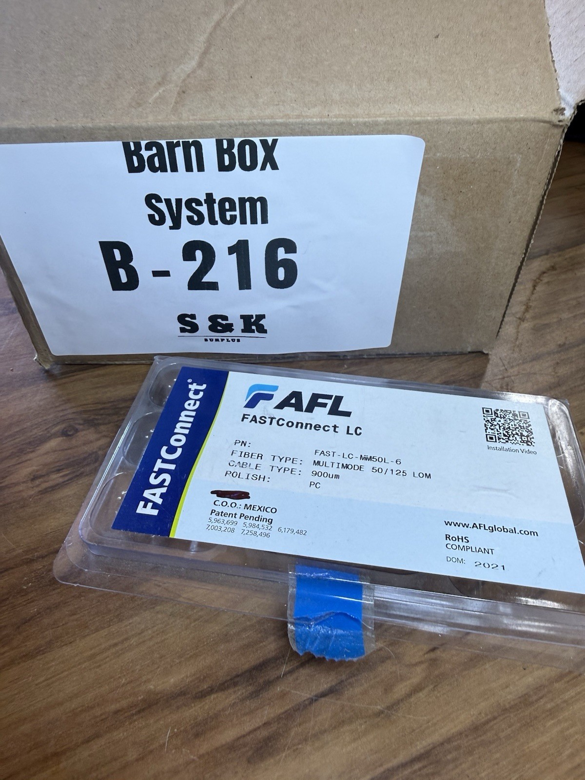 AFL FAST-LC-MM50L-6 FastConnect LC OM3/OM4 Fiber Optic Connectors