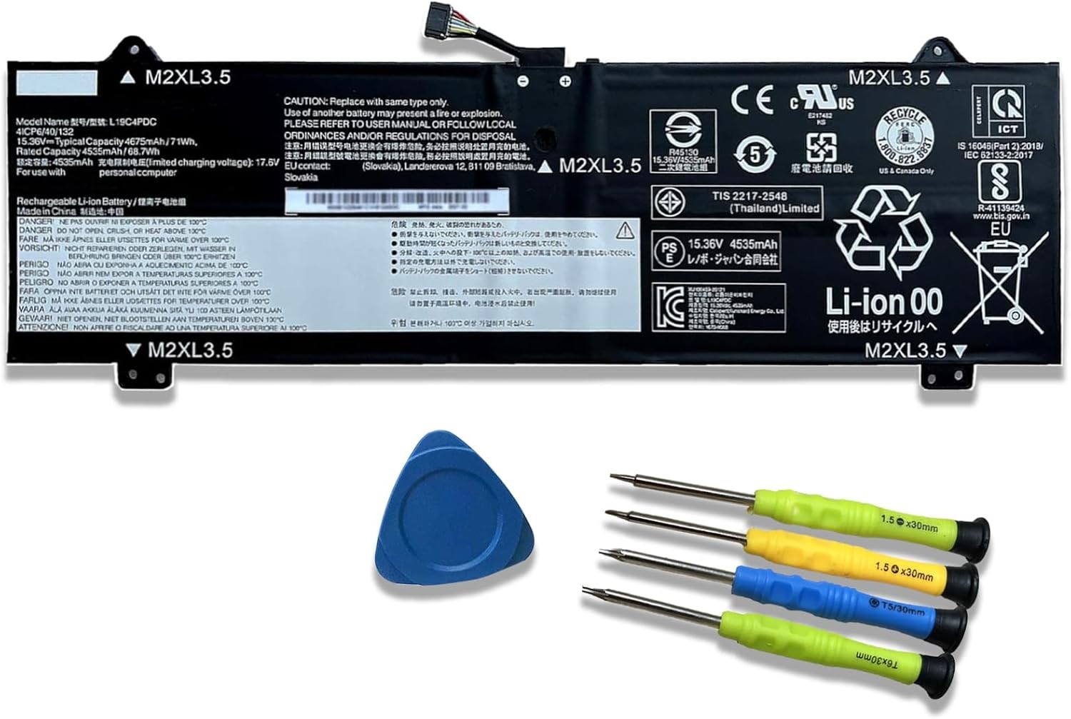L19C4PDC L19M4PDC L19L4PDC Laptop Battery Compatible with Ideapad Yoga C750