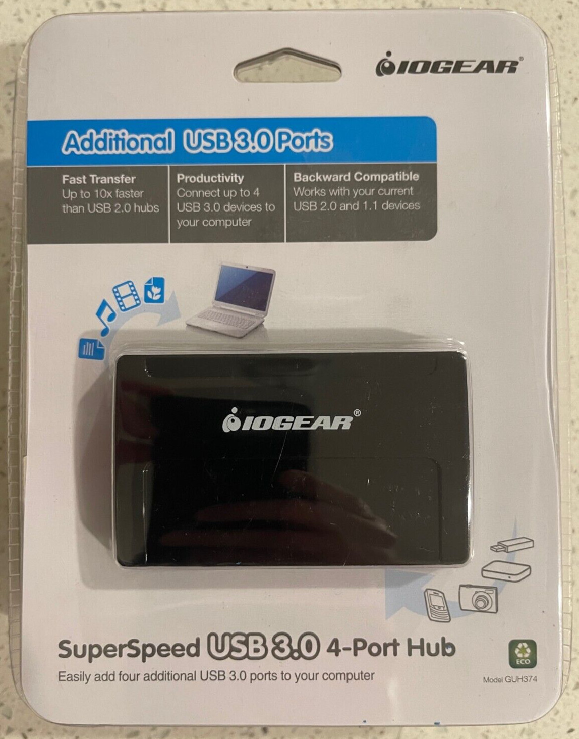 ***NEW*** IOGEAR SuperSpeed USB 3.0 4-Port Hub GUH374