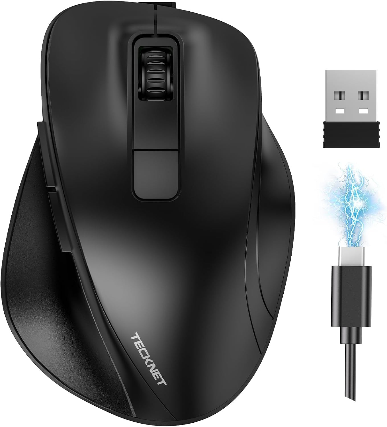 Wireless Mouse, Bluetooth Mouse Rechargeable 4800 DPI Silent Mice