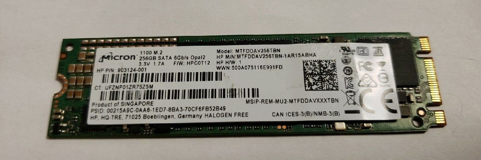 ✔️HP Elitebook Folio 1040 G1 763998-001 SSD Solid State Drive 256GB M.2 SATA