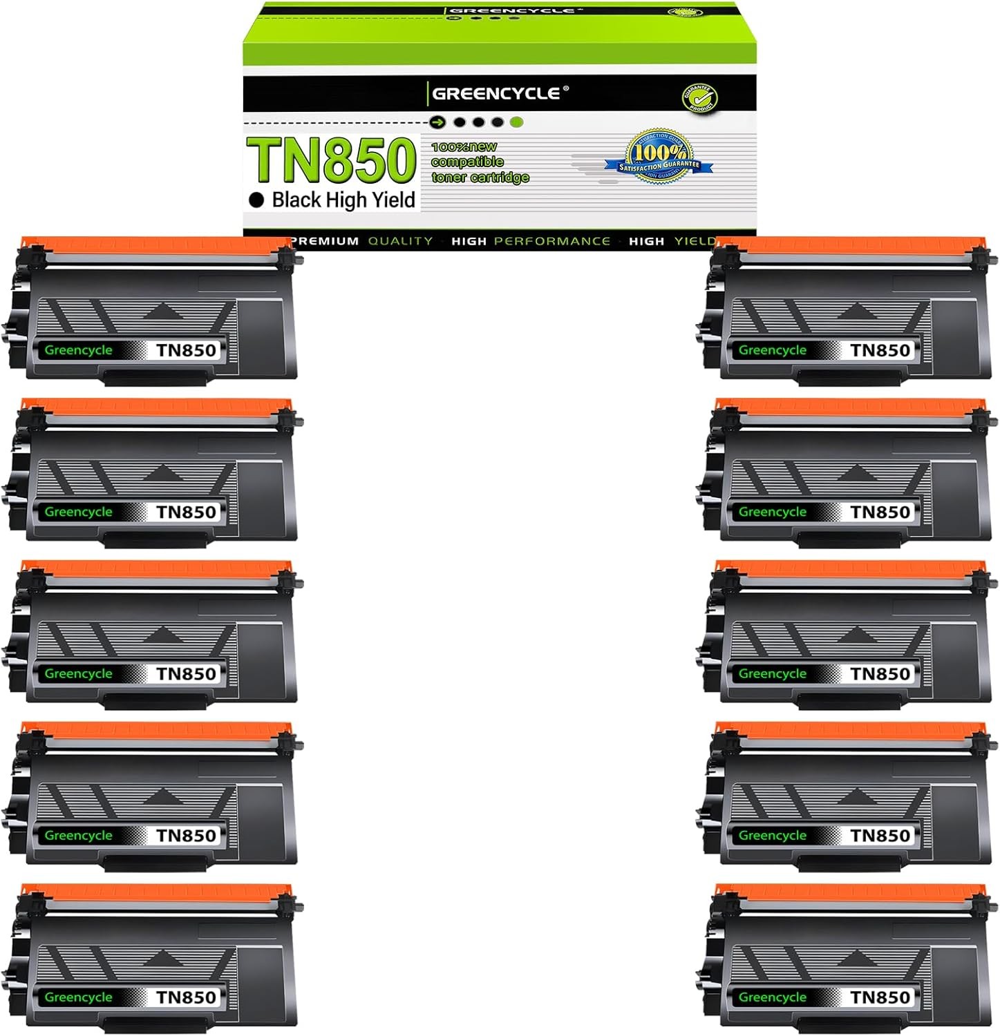10PK TN850 Toner Cartridge for Brother DCP-L5650DN HL-L5200DW HL-L5200DWT L5000D