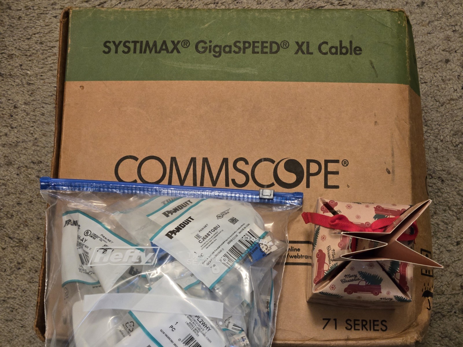 CommScope Systimax 1071E Cat6 1000ft Ethernet Cable + Panduit Kit + Bonus Gift