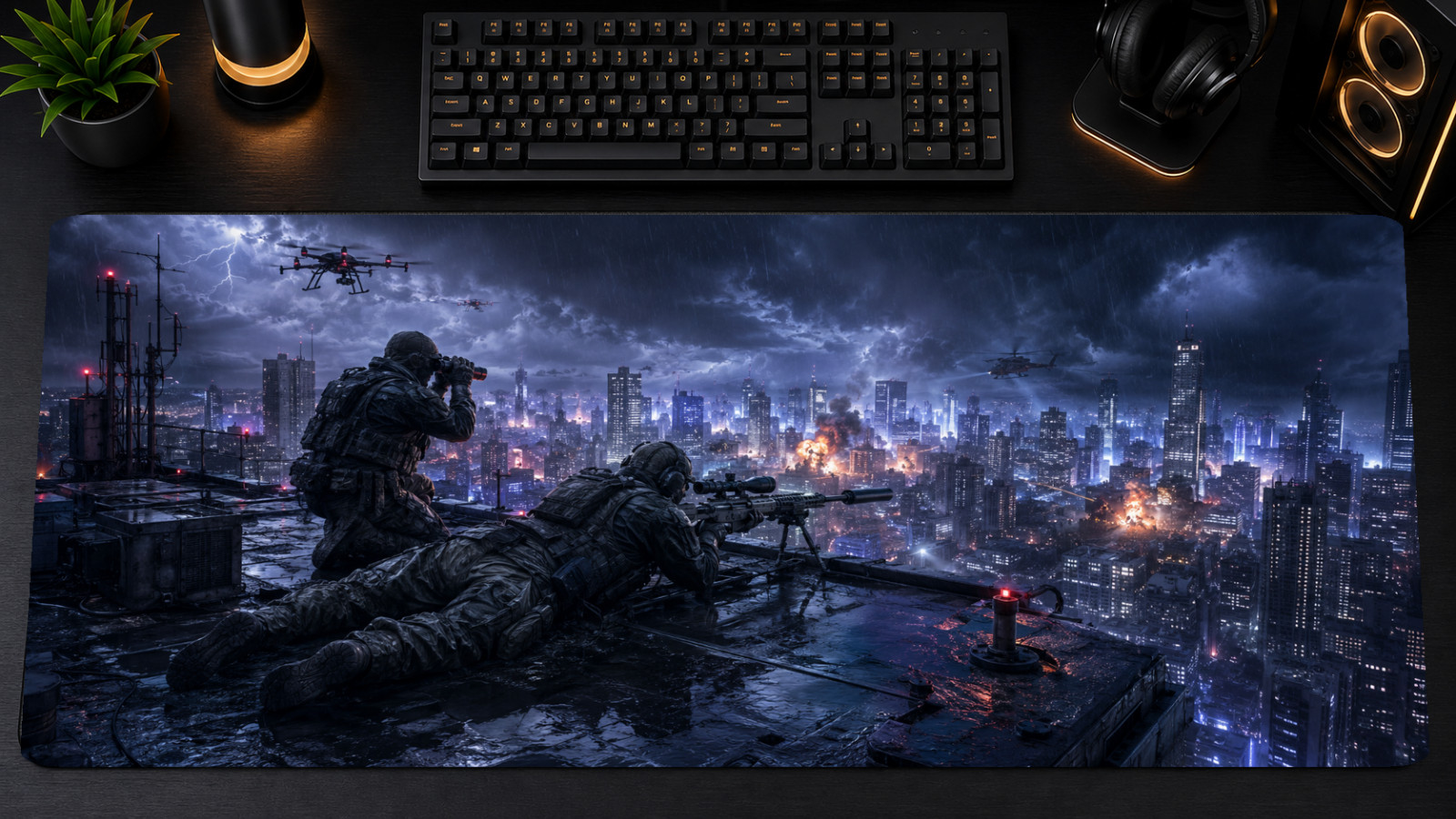 Call of Duty Warzone XXL Mousepad Black Ops Gaming Desk Mat