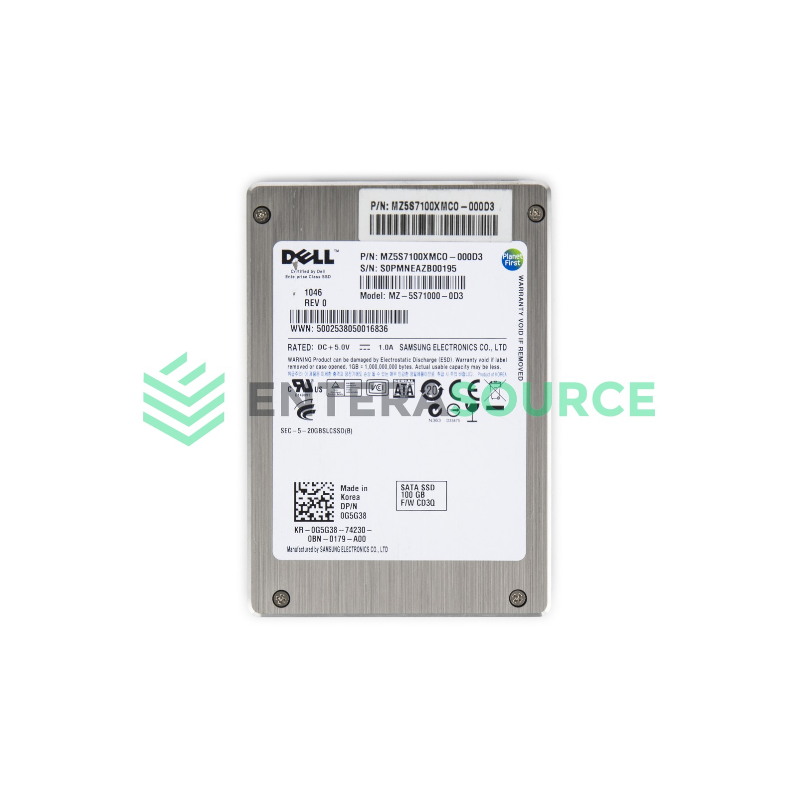 Dell G5G38 100GB SATA SSD 2.5" 3Gbps Solid State Drive