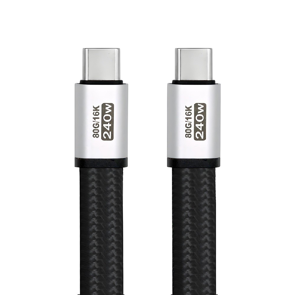 CY USB4.0 Gen4 80Gbps Flat Slim FPC Cable 18cm Magnetic Connector 240W 16K@30hz